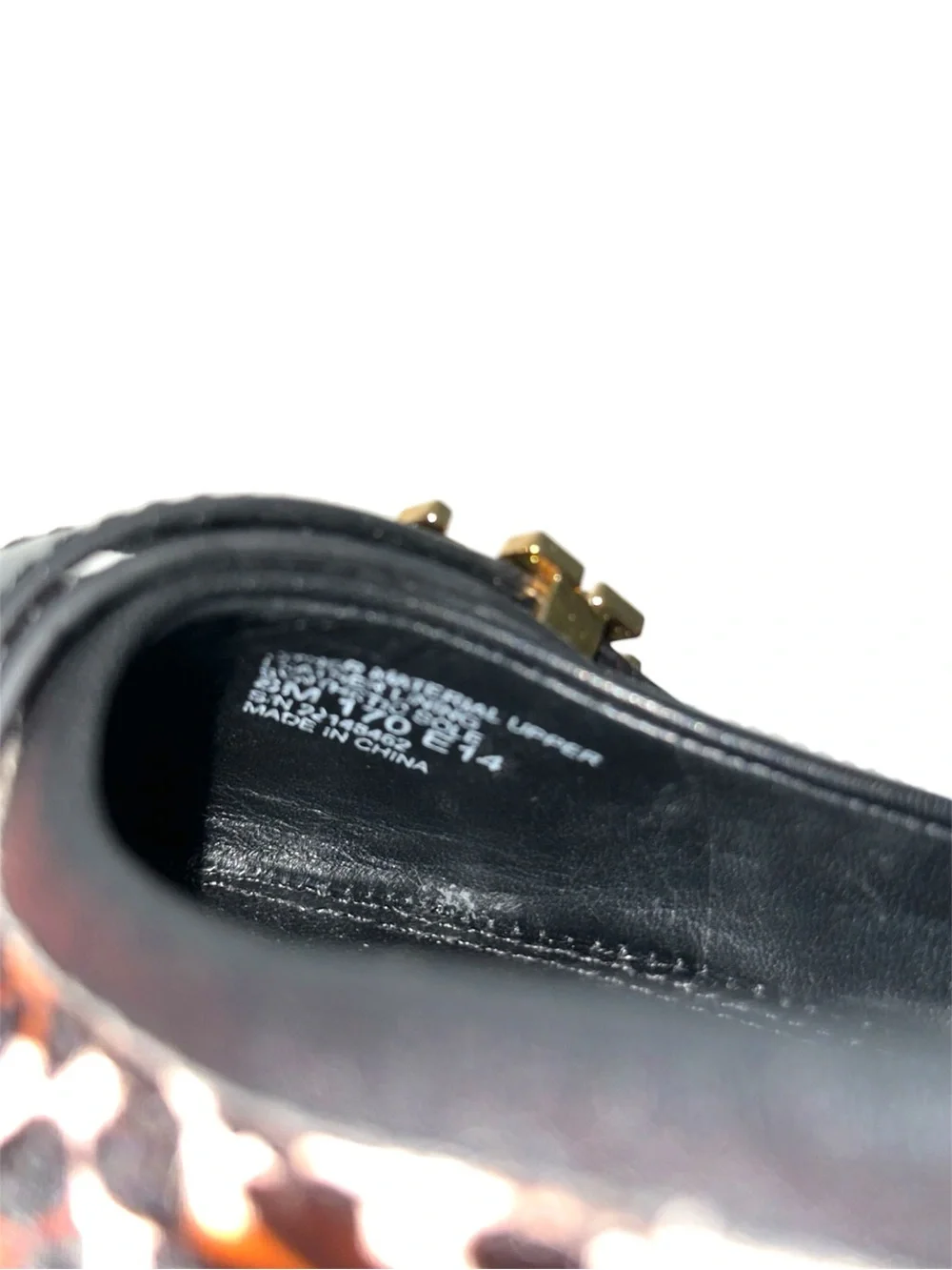 Tory Burch Eloise 2 Leopard Print Calf Hair Leather Ballet Flats Size 8